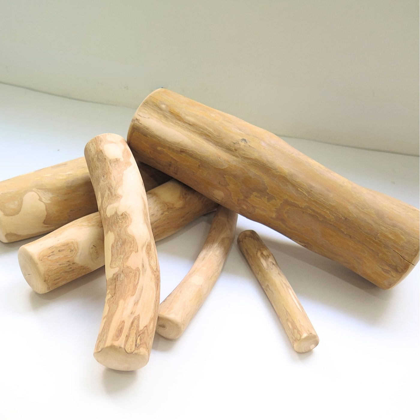 Raw coffee wood sticks before processing